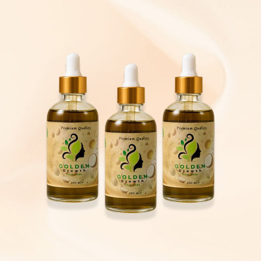Pack of 3 Bottles | Golden Growth™ Premium Hair Oil — 7 Essential Oils + Vitamin E