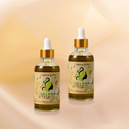 Pack of 2 Bottles | Golden Growth™ Premium Hair Oil — 7 Essential Oils + Vitamin E