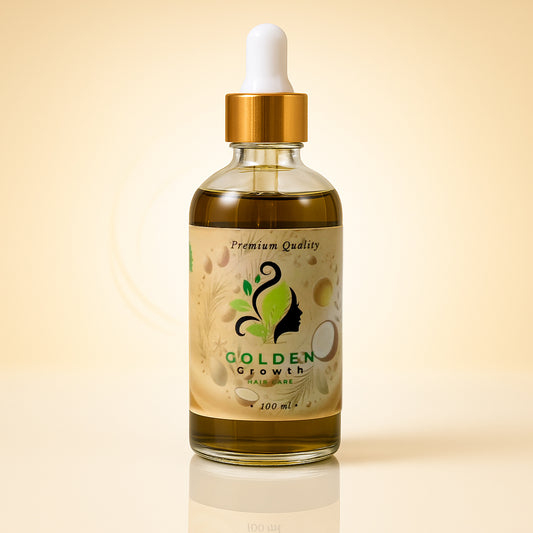 Golden Growth™ Premium Hair Oil — 7 Essential Oils + Vitamin E | ~95 ml